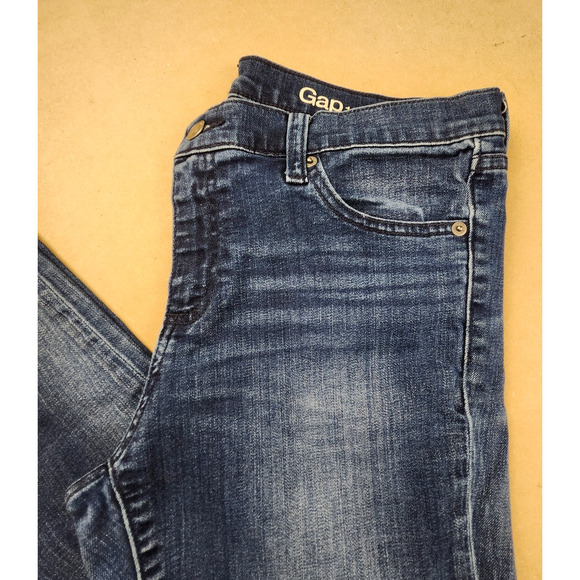 Gap 1969 Girlfriend Jeans 8 / 29x27 Mid Rise Taper - Picture 2 of 9